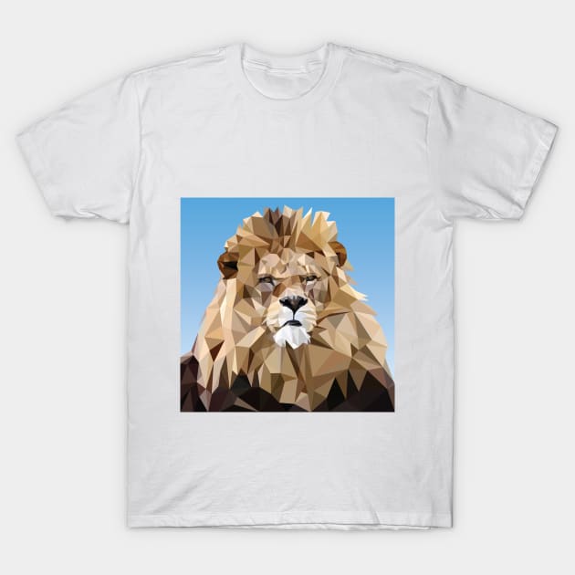 Low poly lion T-Shirt by skauff